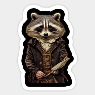 Raccoon Dressed Up Like Bilbo Baggins Sticker